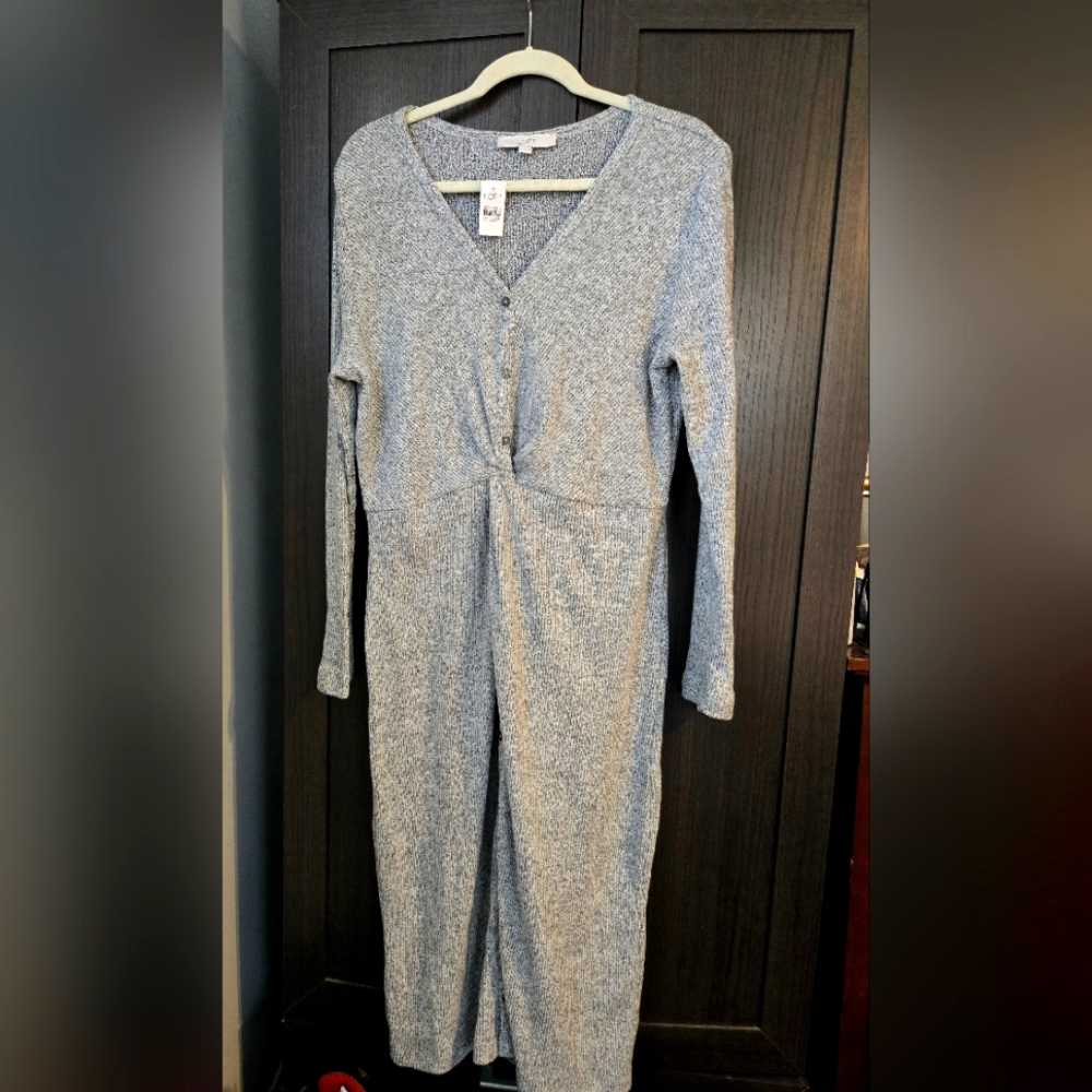 Loft button front knit dress